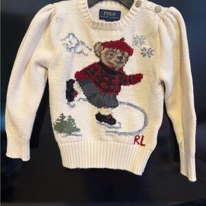 Ralph Lauren Cream Polo Bear Sweater